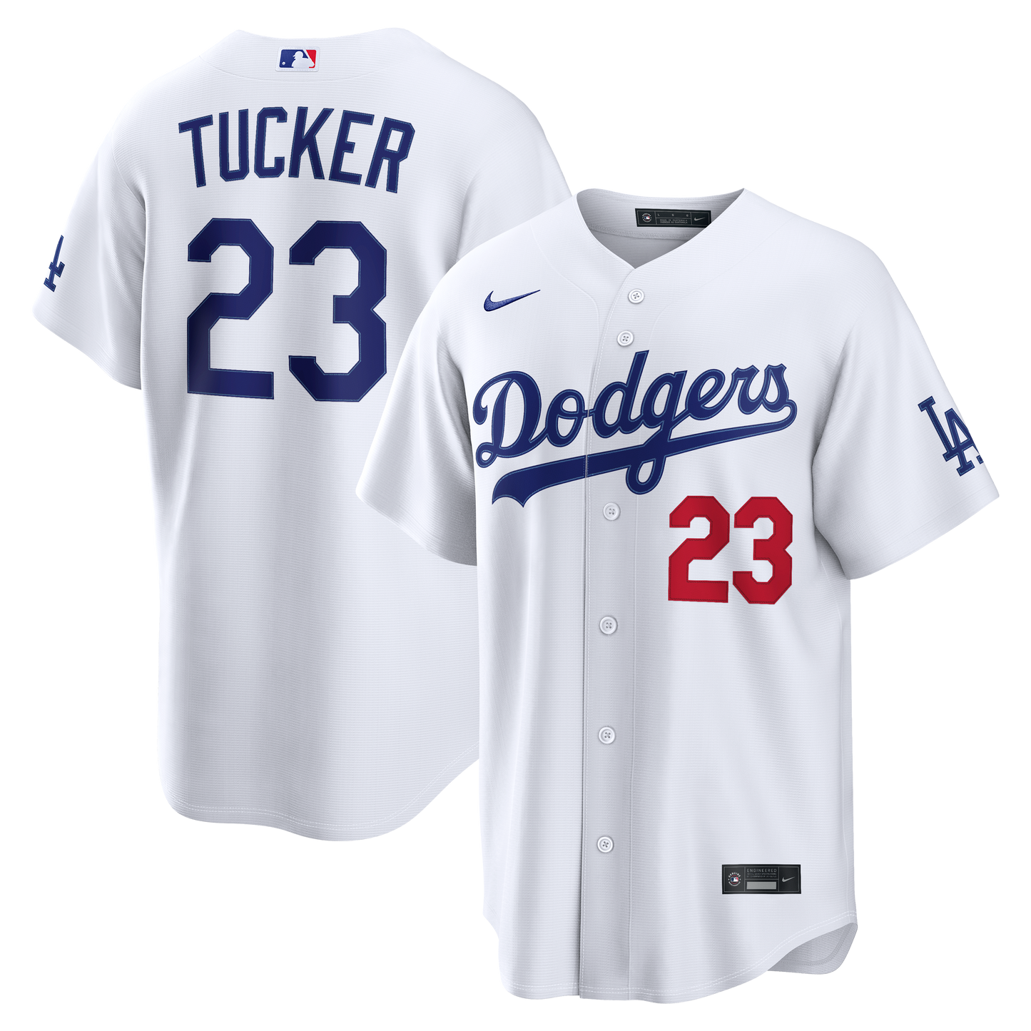 Kyle Tucker Los Angeles Dodgers Home Stadium Jersey - White | Stitched Baseball Jersey TJS0898