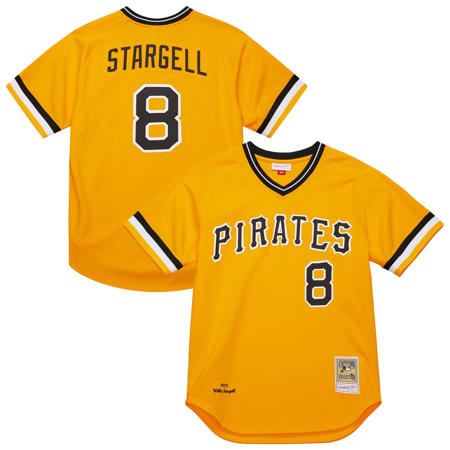 Willie Stargell Pittsburgh Pirates M & N 1979 Throwback Jersey - Gold | Stitched Baseball Jersey TJS0960