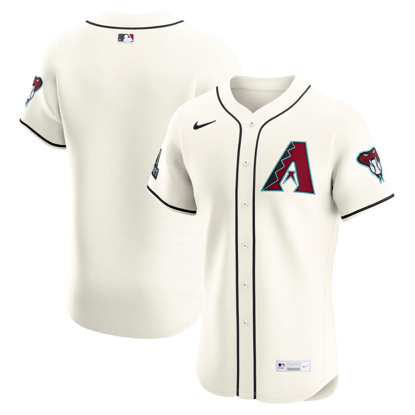 Arizona Diamondbacks Home Elite Jersey - Cream | Stitched Baseball Jersey TJS0961