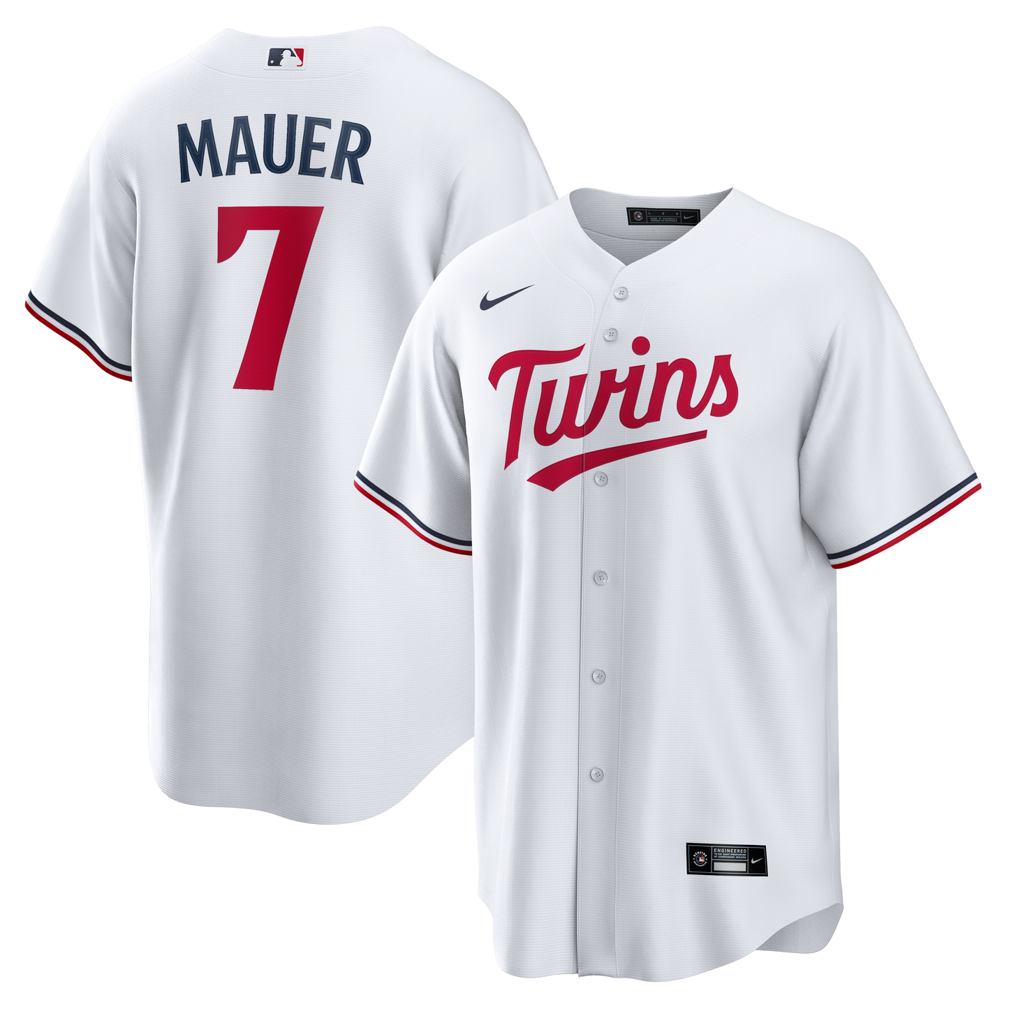 Joe Mauer Minnesota Twins Home Retired Player Replica Jersey - White | Stitched Baseball Jersey TJS0951
