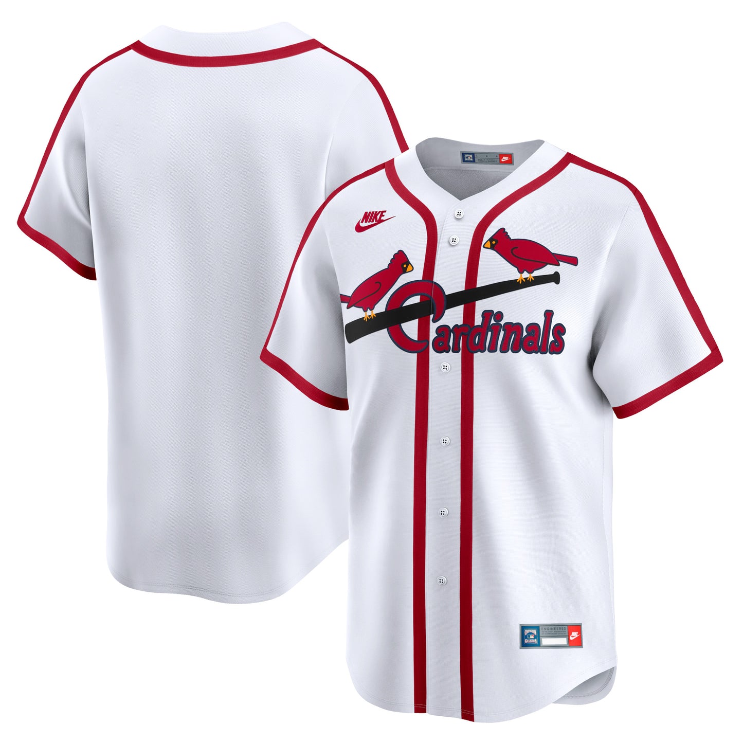 St. Louis Cardinals Cooperstown Collection Limited Jersey - White | Stitched Baseball Jersey TJS0968