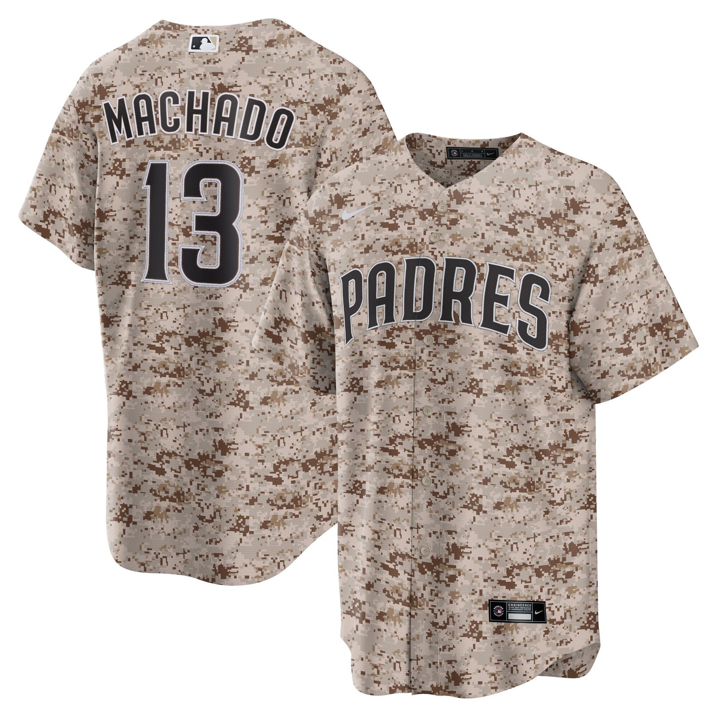 Manny Machado San Diego Padres USMC Alternate Replica Player Jersey - Camo | Stitched Baseball Jersey TJS0906
