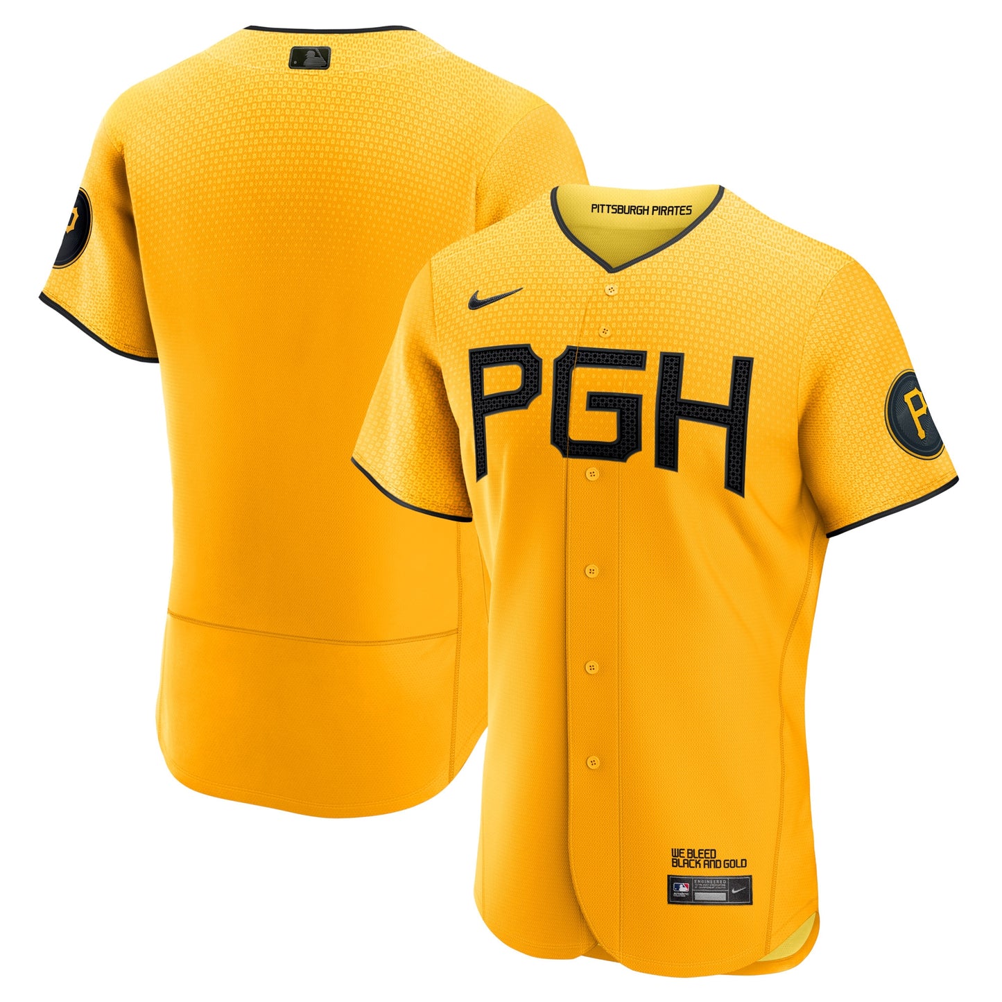 Pittsburgh Pirates City Connect Jersey - Gold | Stitched Baseball Jersey TJS1006
