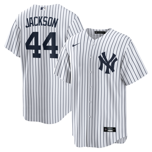 Reggie Jackson New York Yankees Home Retired Player Replica Jersey - White | Stitched Baseball Jersey TJS1051
