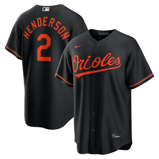 Gunnar Henderson Baltimore Orioles Alternate Replica Jersey - Black | Stitched Baseball Jersey TJS1063