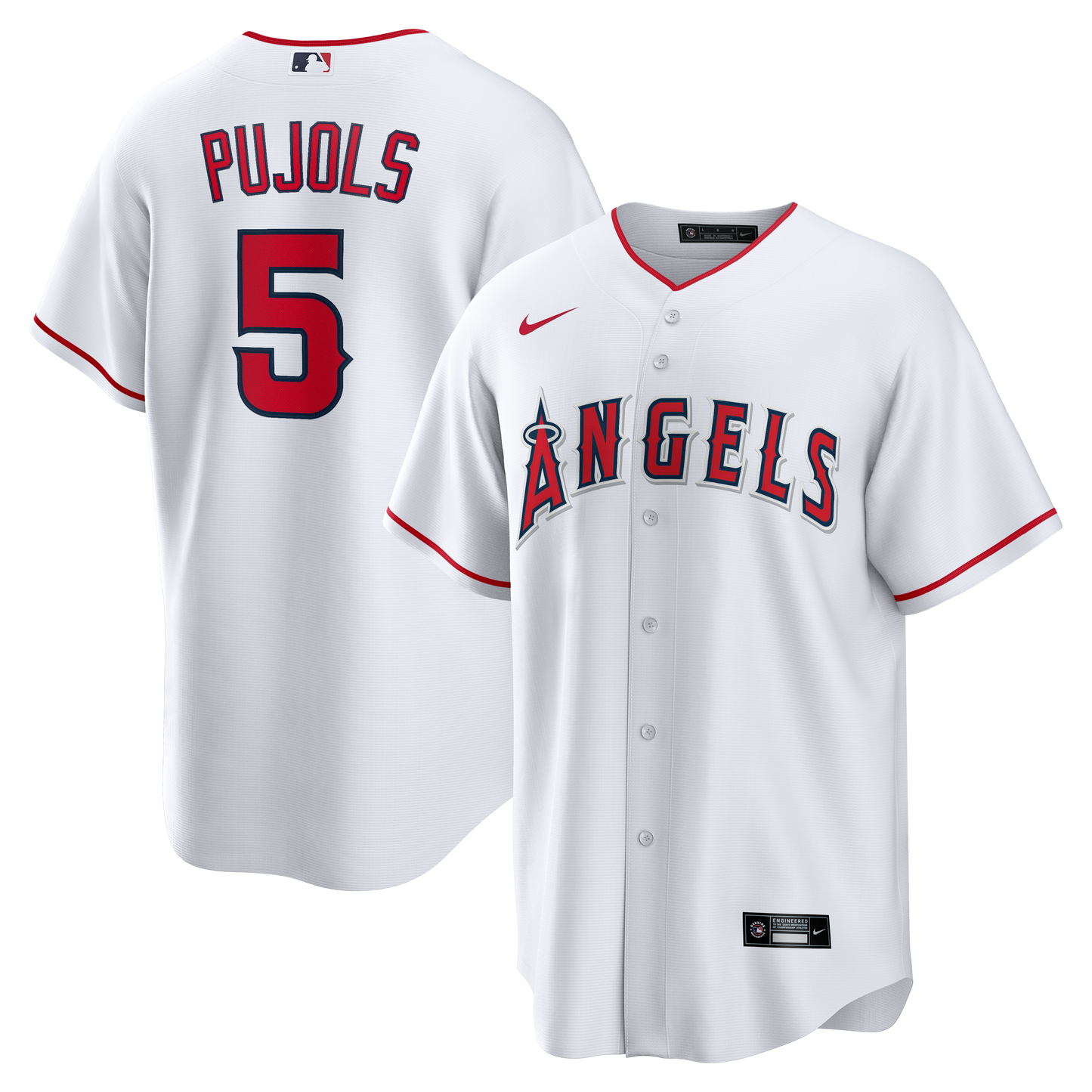 Albert Pujols Los Angeles Angels Home Retired Player Replica Jersey - White | Stitched Baseball Jersey TJS1052