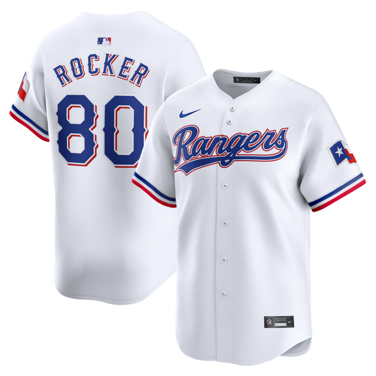 Kumar Rocker Texas Rangers Home Limited Player Jersey - White | Stitched Baseball Jersey TJS1032