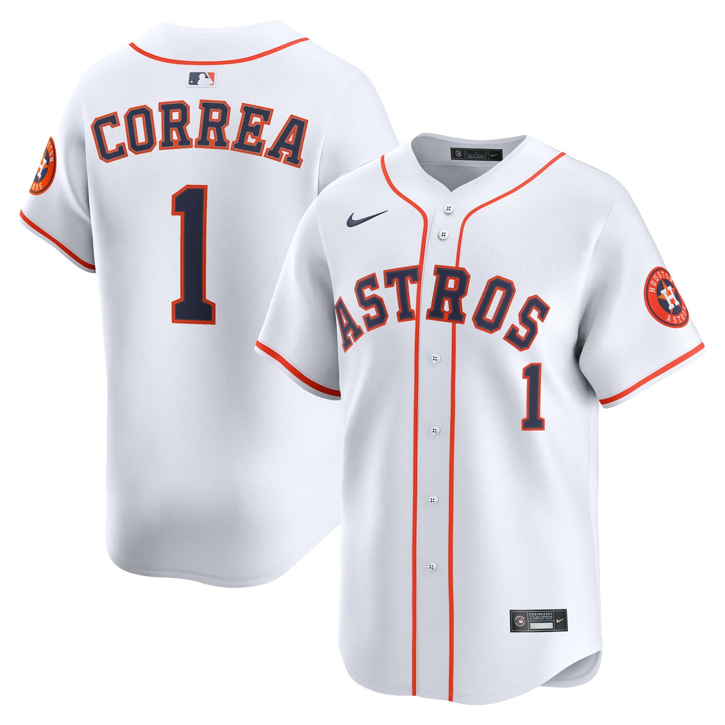 Carlos Correa Houston Astros Home Limited Player Jersey - White | Stitched Baseball Jersey TJS1026