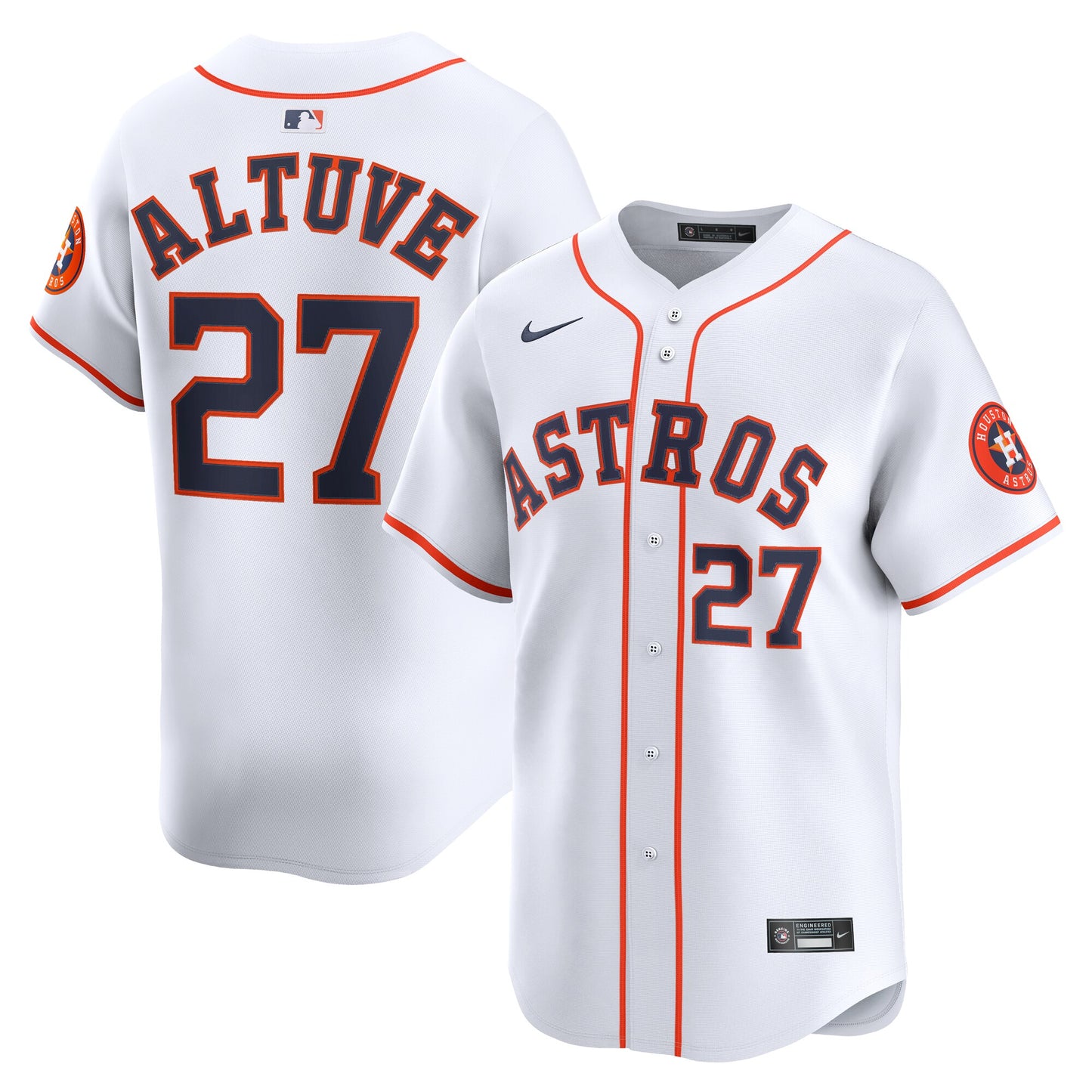 Jose Altuve Houston Astros Home Limited Player Jersey - White | Stitched Baseball Jersey TJS1037