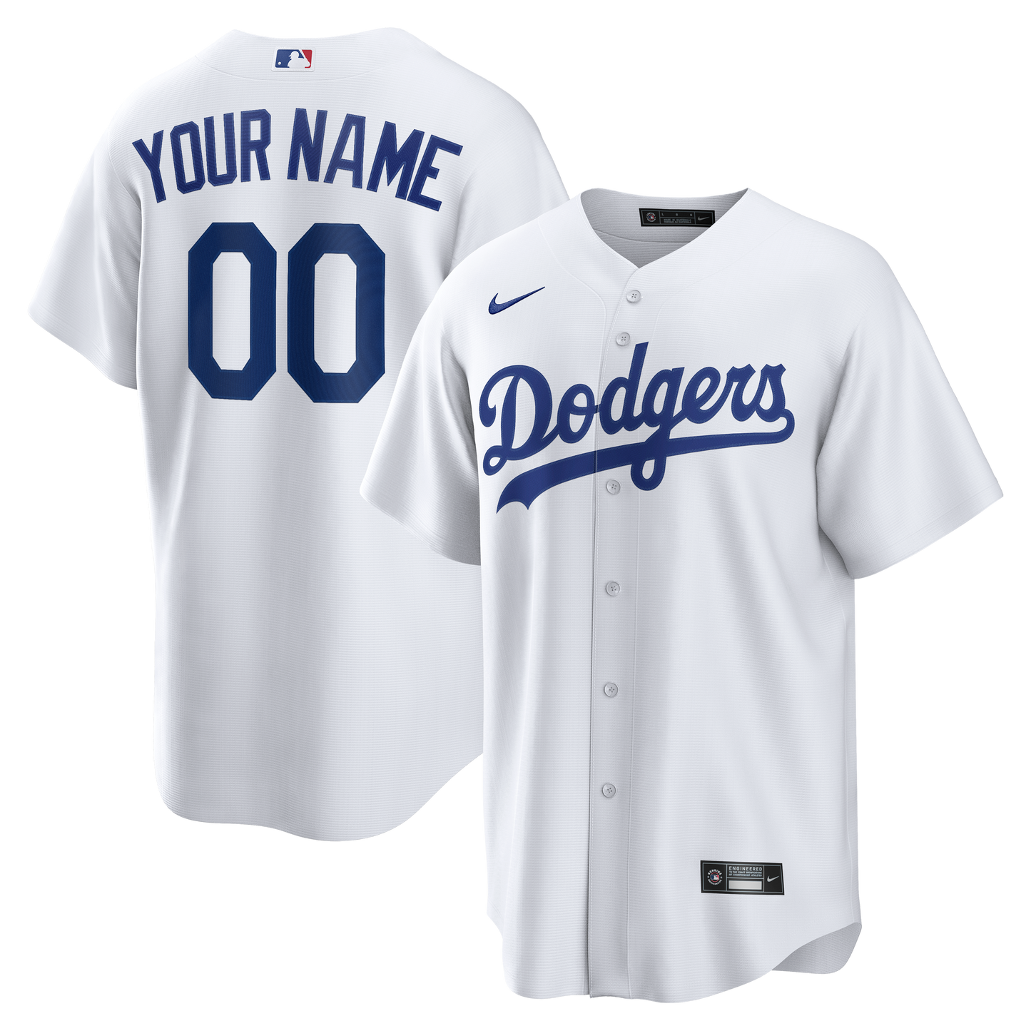 Los Angeles Dodgers Home Replica Custom Jersey - White | Stitched Baseball Jersey TJS1132