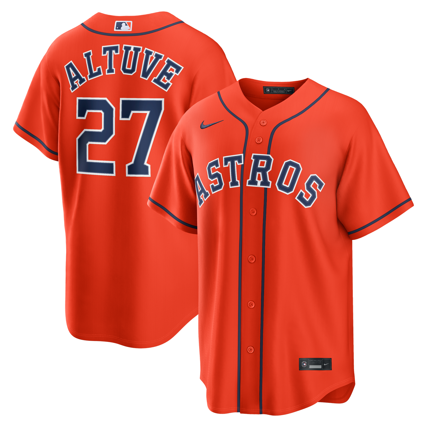 Jose Altuve Houston Astros Alternate Replica Jersey - Orange | Stitched Baseball Jersey TJS1209