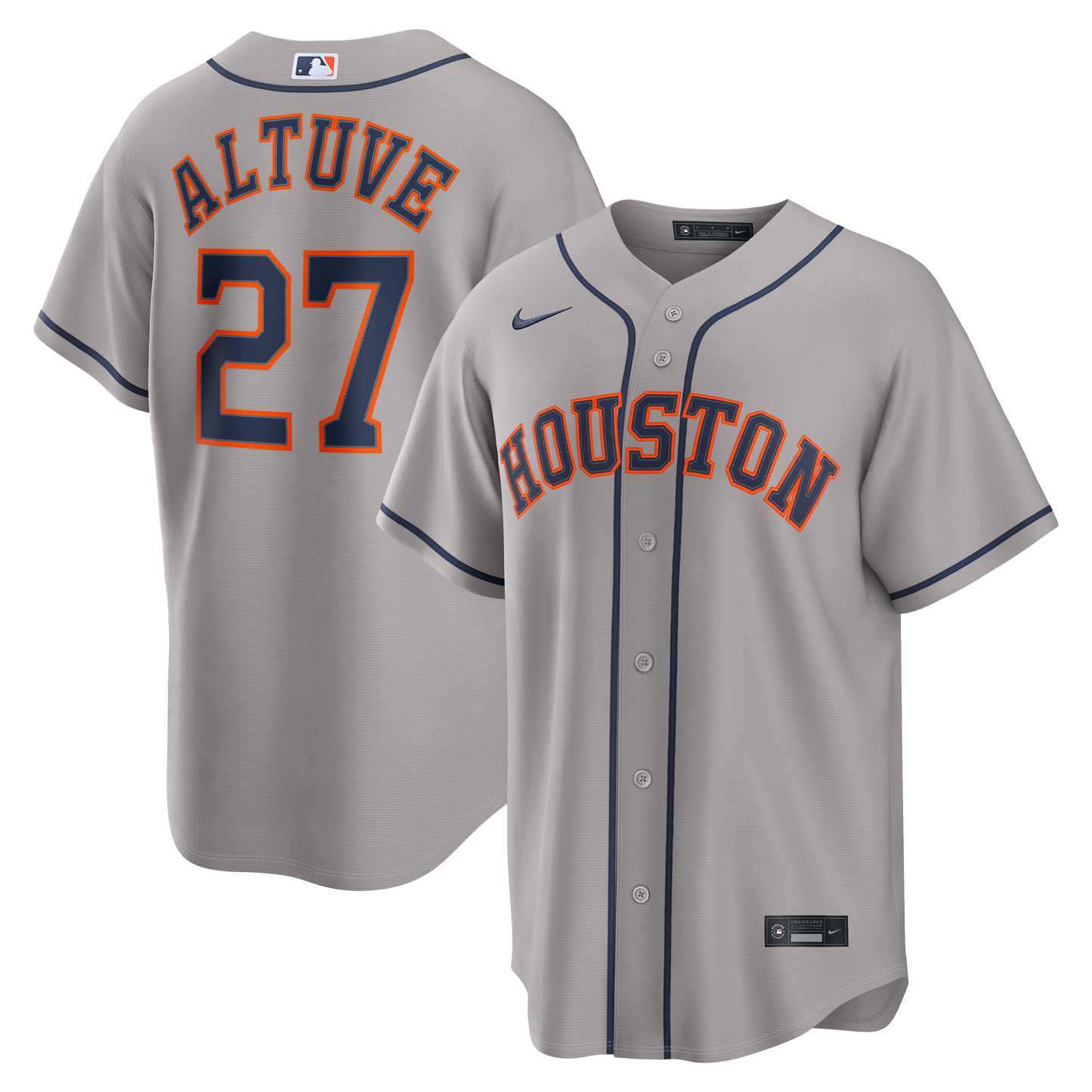 Jose Altuve Houston Astros Road Replica Jersey - Gray | Stitched Baseball Jersey TJS1165