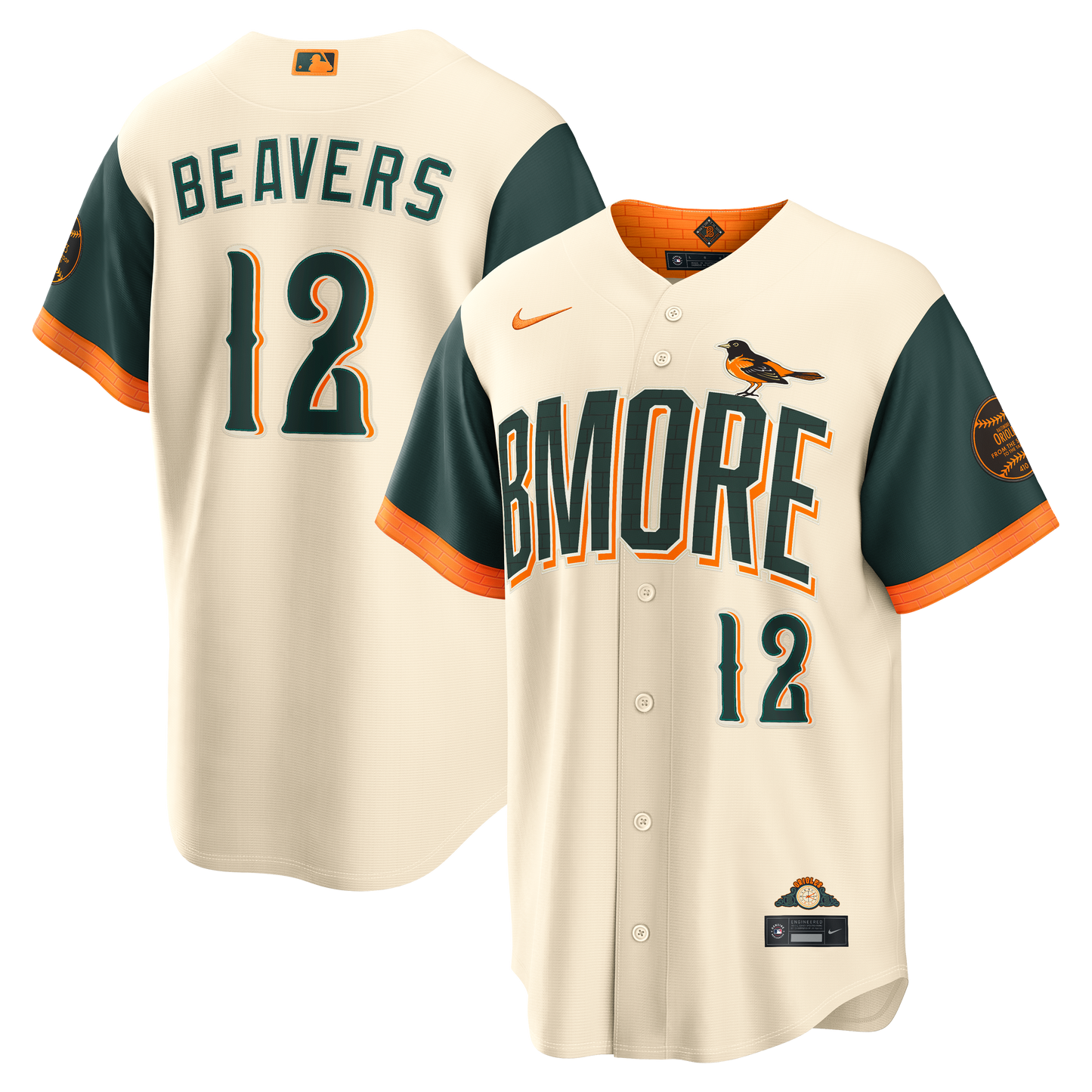 Dylan Beavers Baltimore Orioles 2026 City Connect Stadium Jersey - Cream | Stitched Baseball Jersey TJS1204