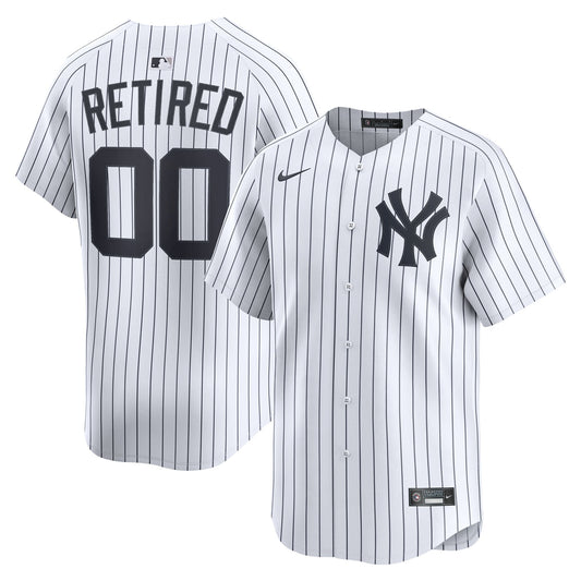New York Yankees Home Limited Pick-A-Player Retired Roster Jersey - White | Stitched Baseball Jersey TJS1149