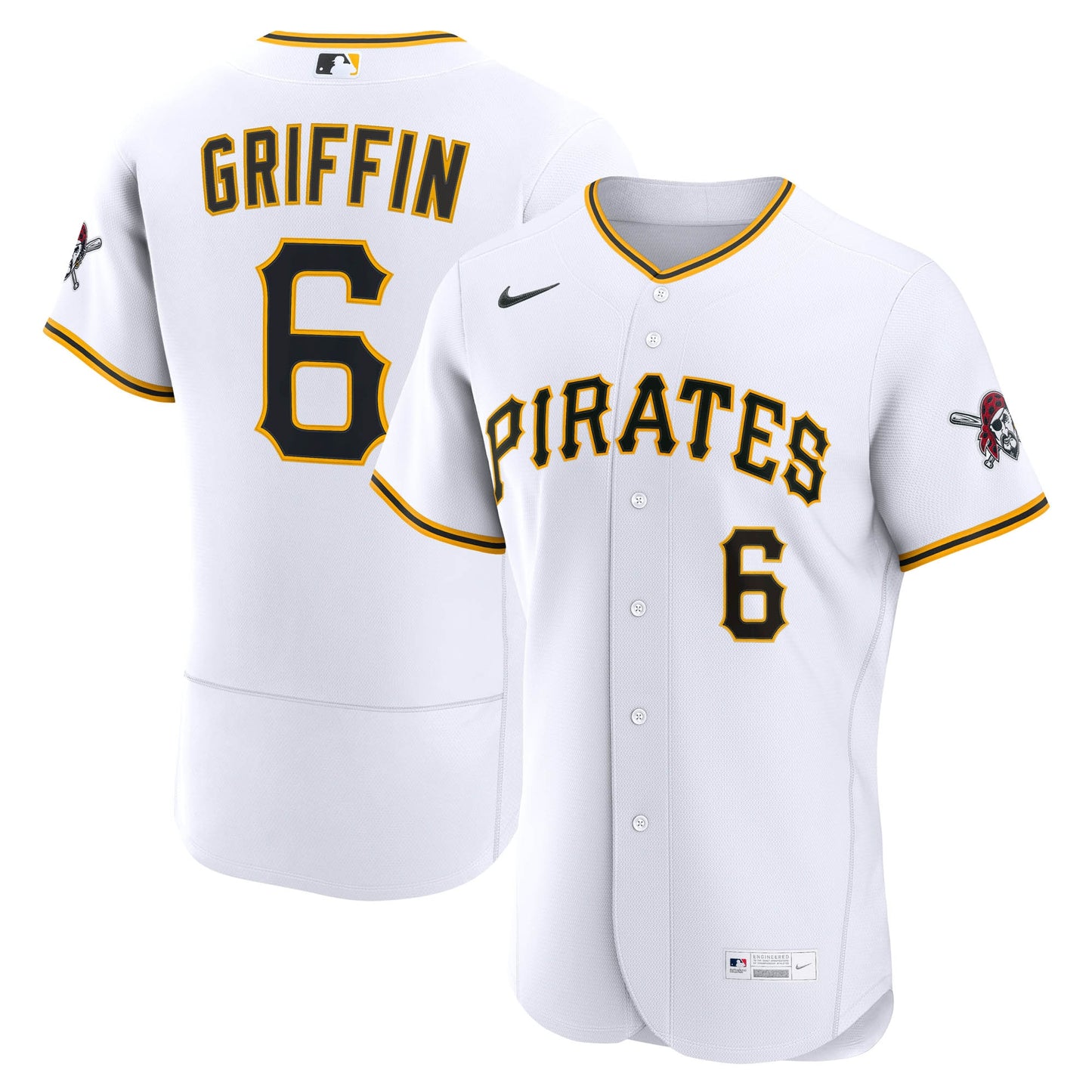 Konnor Griffin Pittsburgh Pirates Home Jersey - White | Stitched Baseball Jersey TJS1247