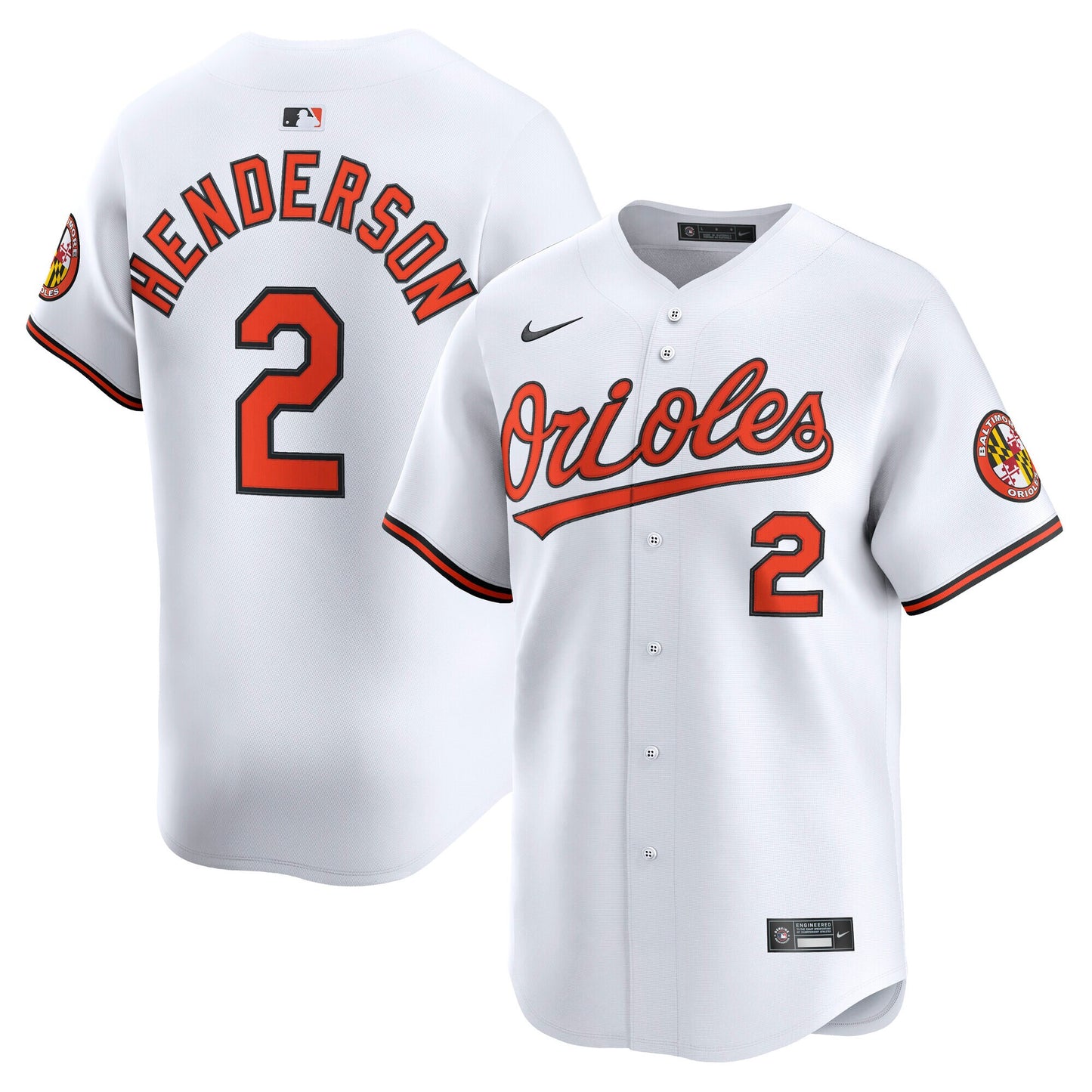 Gunnar Henderson Baltimore Orioles Home Limited Player Jersey - White | Stitched Baseball Jersey TJS1271