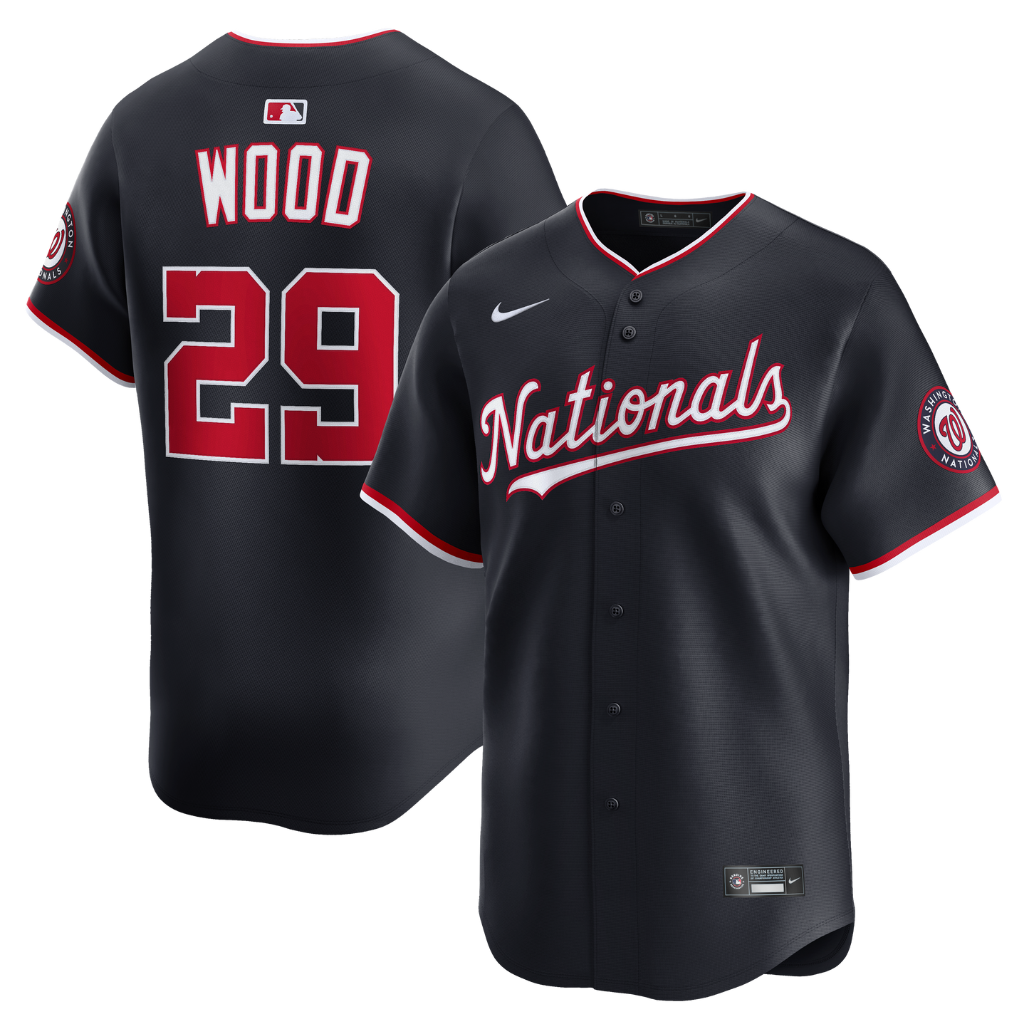 James Wood Washington Nationals Alternate Limited Player Jersey - Navy | Stitched Baseball Jersey TJS1297