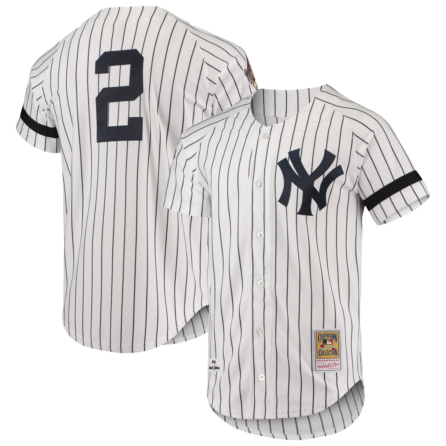 New York Yankees M & N Cooperstown Collection 1996 Home Jersey - White | Stitched Baseball Jersey TJS1298