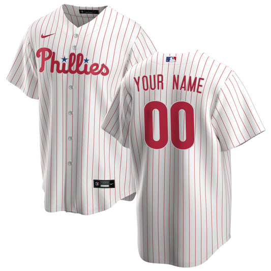 Philadelphia Phillies Home Replica Custom Jersey - White | Stitched Baseball Jersey TJS1112