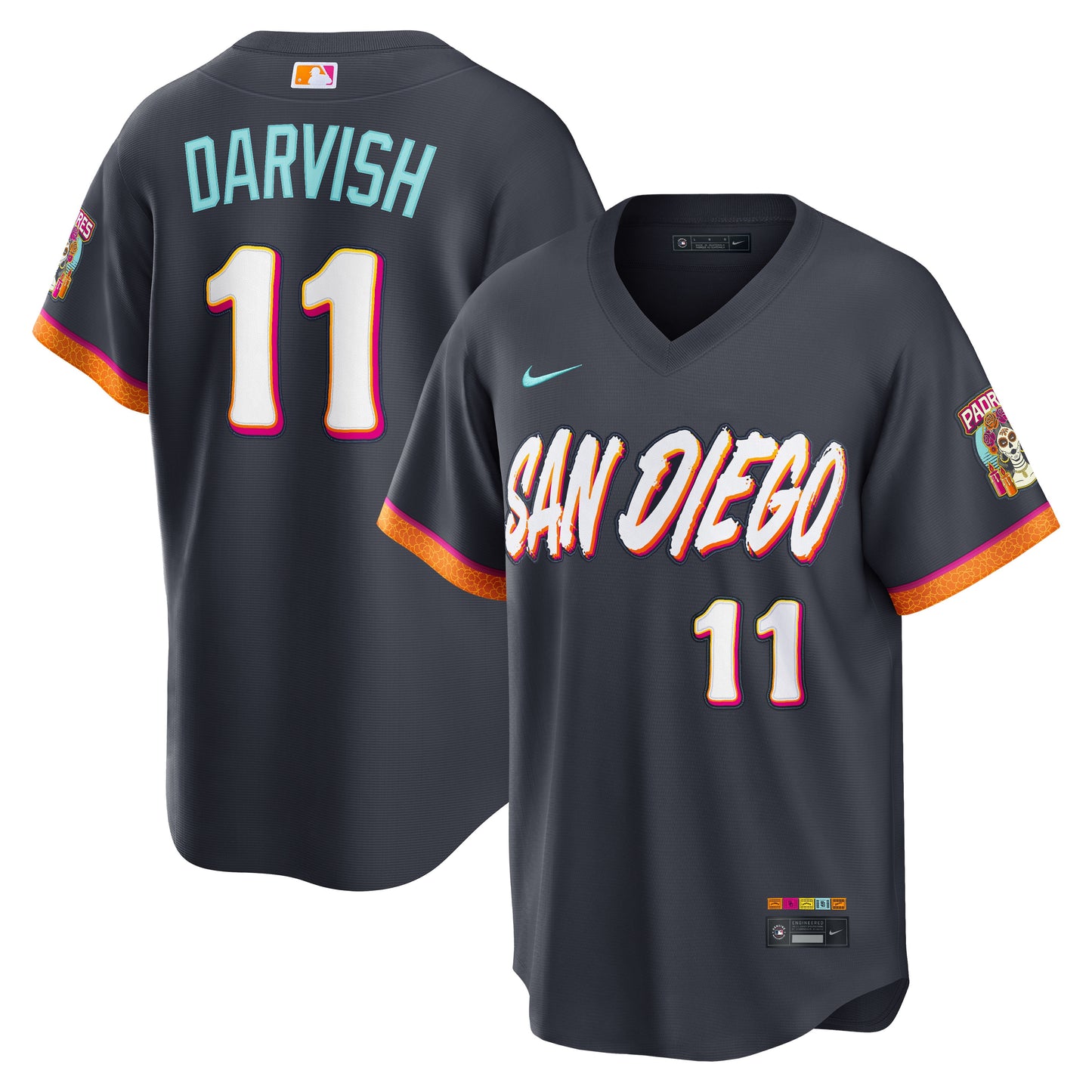 Yu Darvish San Diego Padres 2026 City Connect Stadium Jersey - Obsidian | Stitched Baseball Jersey TJS1573