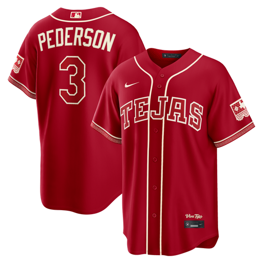 Joc Pederson Texas Rangers 2026 City Connect Stadium Jersey - Red | Stitched Baseball Jersey TJS1474