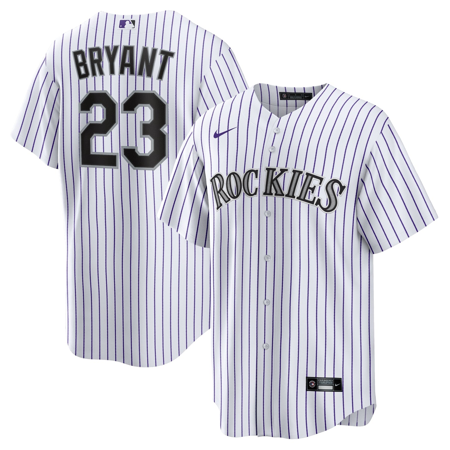 Kris Bryant Colorado Rockies Replica Player Jersey - White/Purple | Stitched Baseball Jersey TJS1540