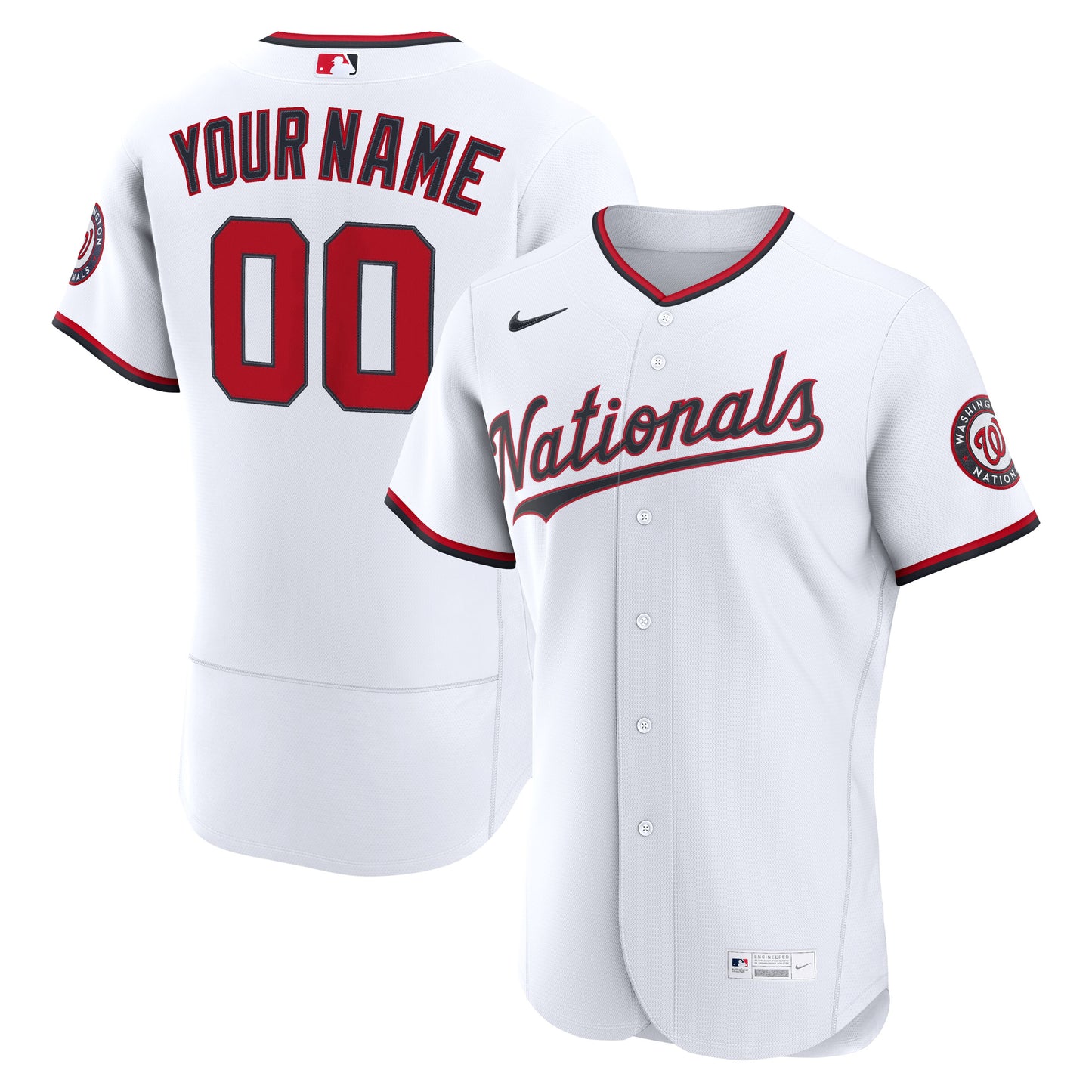 Washington Nationals Home Custom Jersey - White | Stitched Baseball Jersey TJS1569