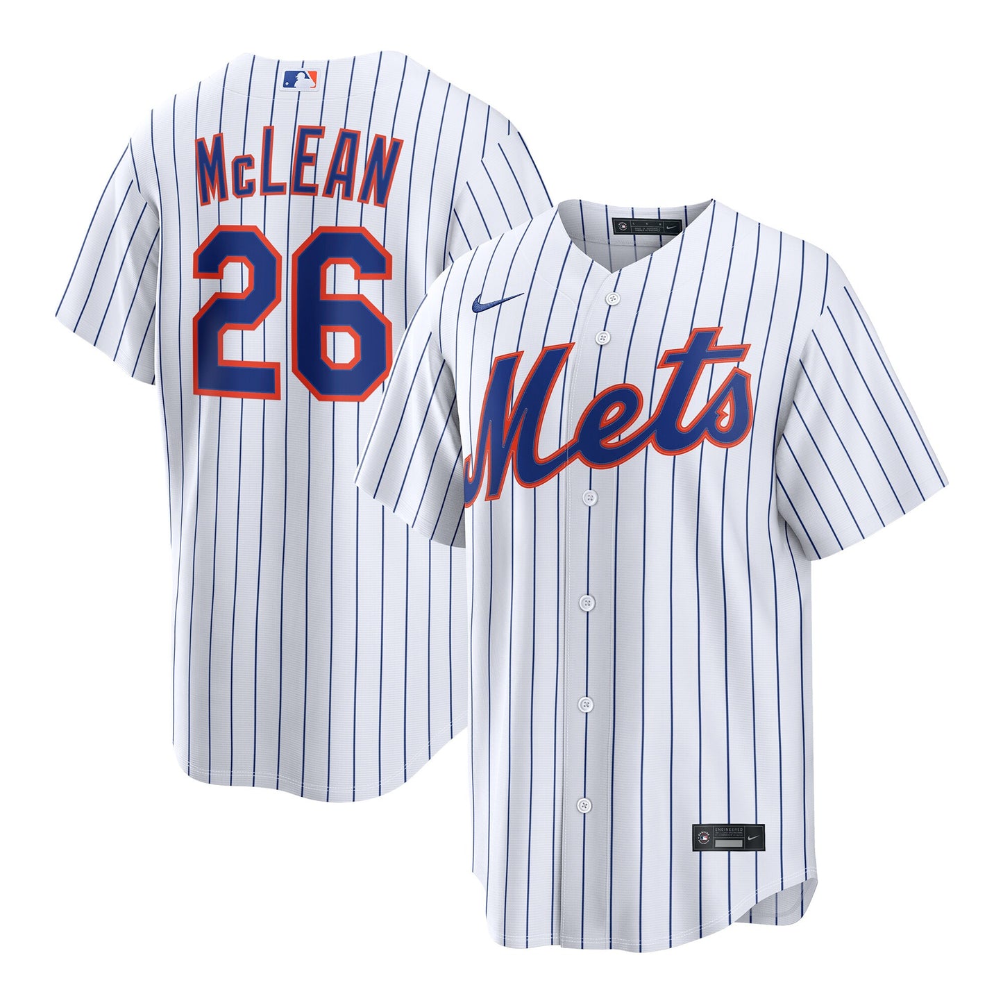 Nolan McLean New York Mets Home Replica Jersey - White | Stitched Baseball Jersey TJS1310