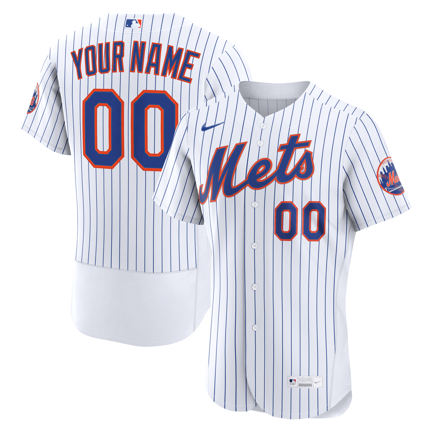 New York Mets Home Custom Jersey - White | Stitched Baseball Jersey TJS1436