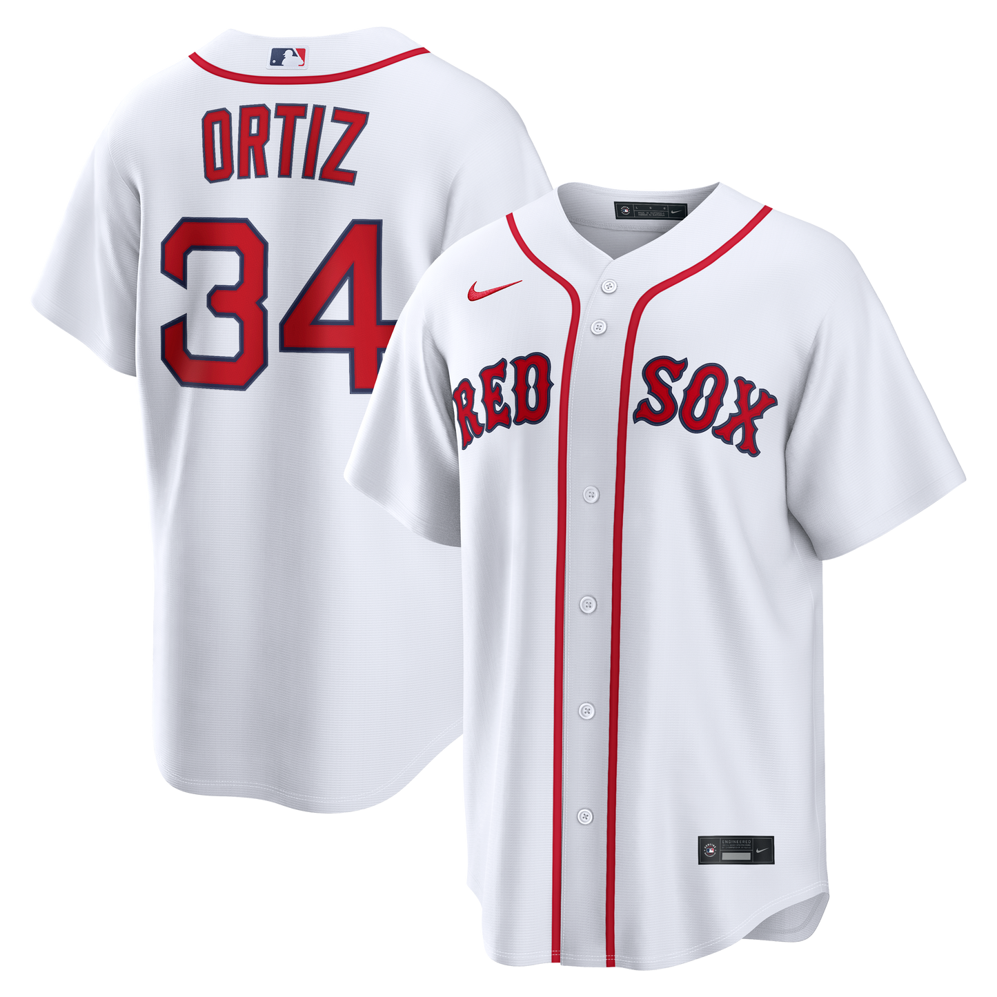 David Ortiz Boston Red Sox Replica Jersey - White | Stitched Baseball Jersey TJS1597
