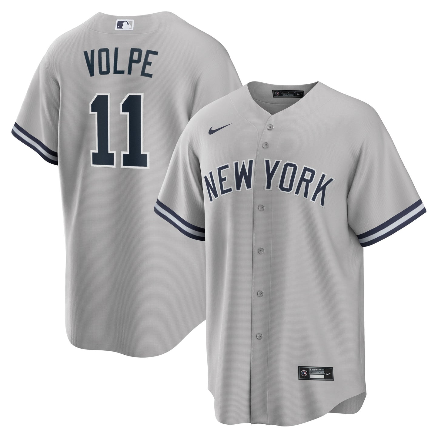 Anthony Volpe New York Yankees Road Replica Jersey - Gray | Stitched Baseball Jersey TJS1506
