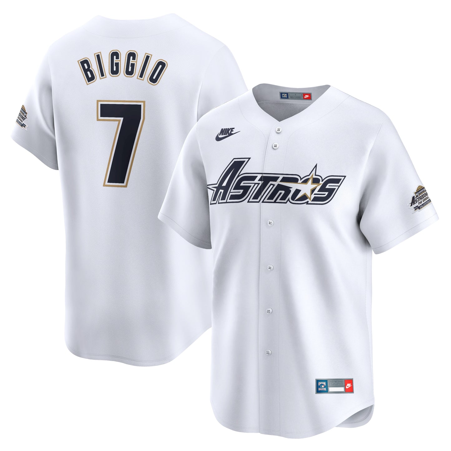 Craig Biggio Houston Astros Throwback Cooperstown Collection Limited Jersey - White | Stitched Baseball Jersey TJS1425