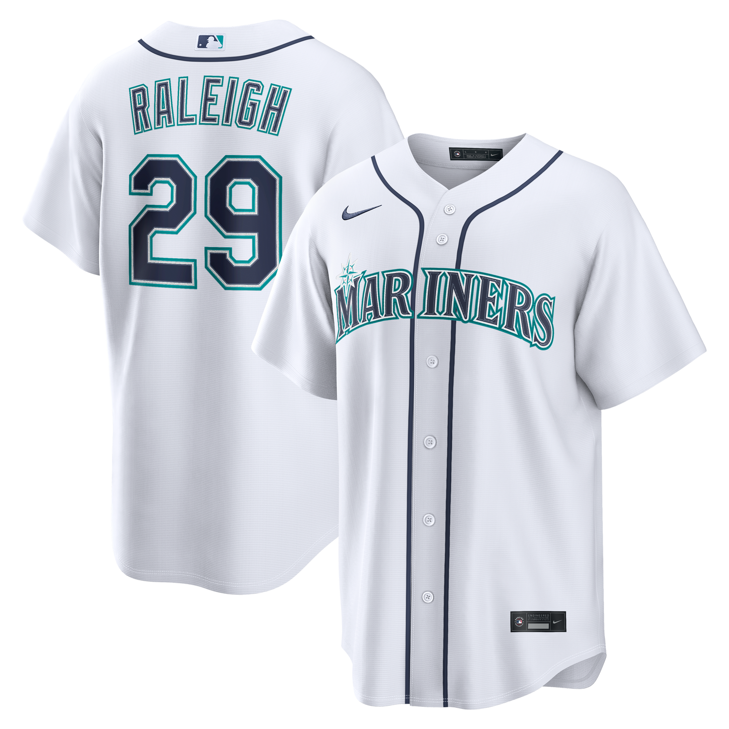 Cal Raleigh Seattle Mariners Home Replica Jersey - White | Stitched Baseball Jersey TJS1430