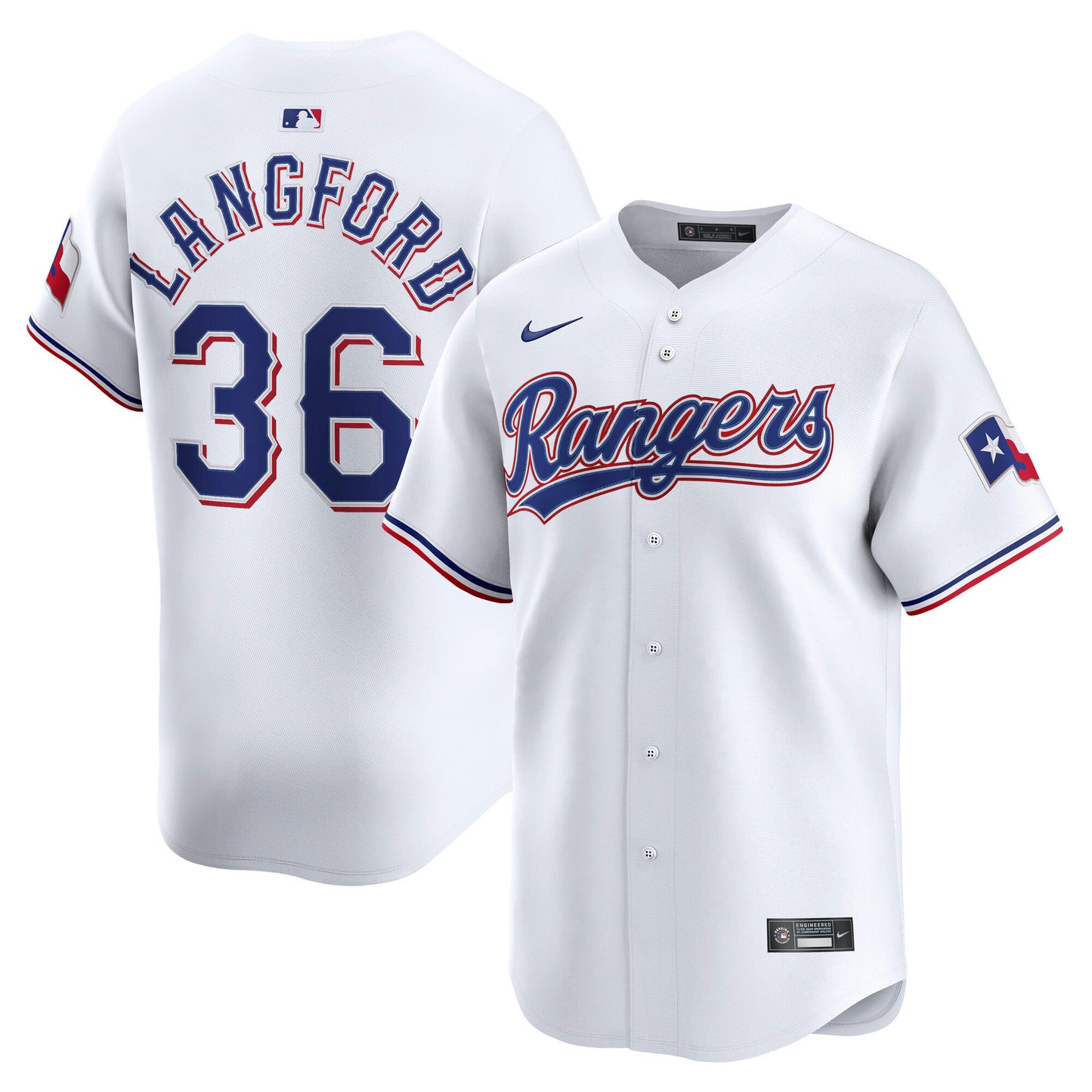 Wyatt Langford Texas Rangers Home Limited Player Jersey - White | Stitched Baseball Jersey TJS1568