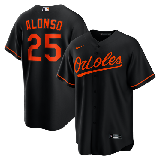 Pete Alonso Baltimore Orioles Alternate Replica Jersey - Black | Stitched Baseball Jersey TJS1449