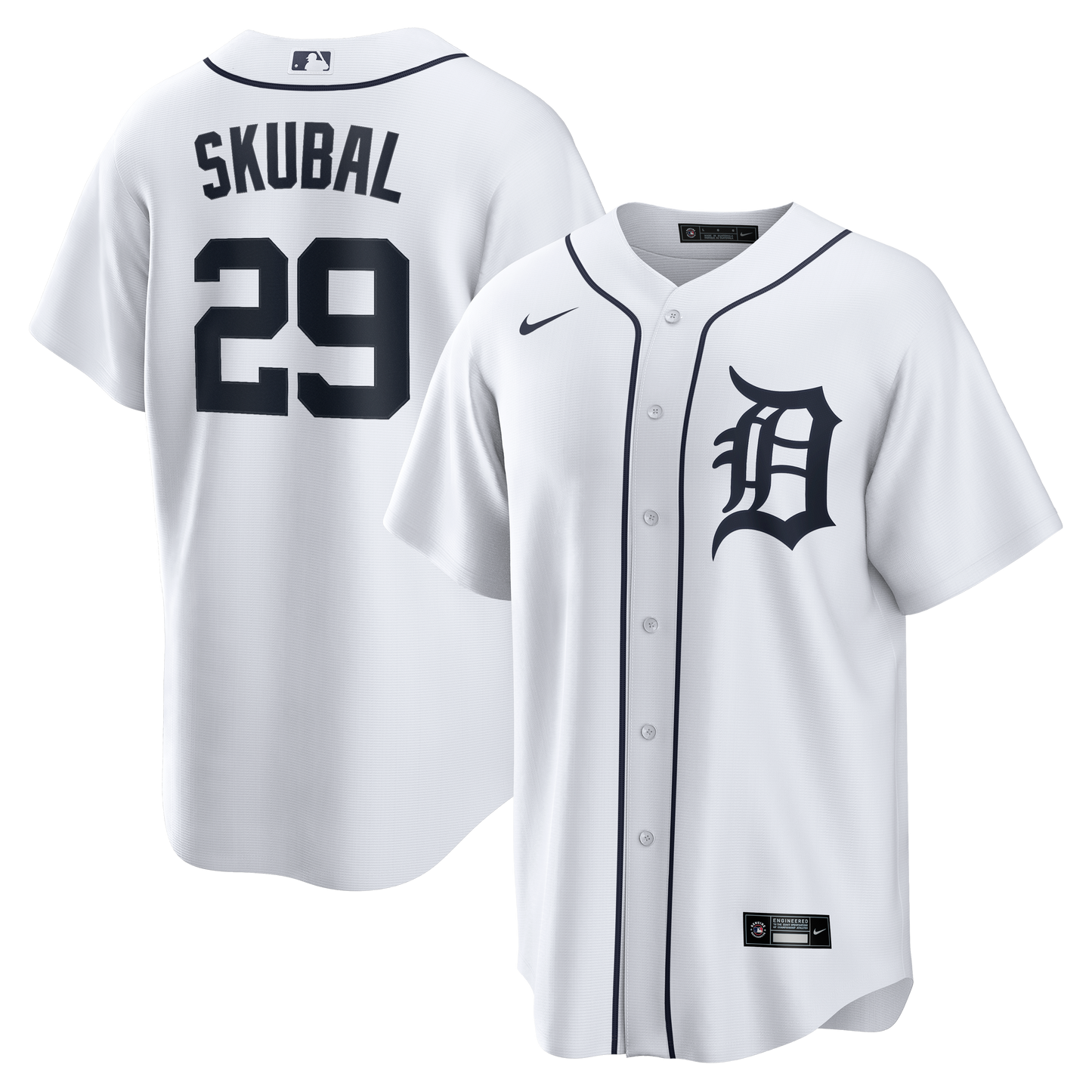 Tarik Skubal Detroit Tigers Home Replica Jersey - White | Stitched Baseball Jersey TJS1421