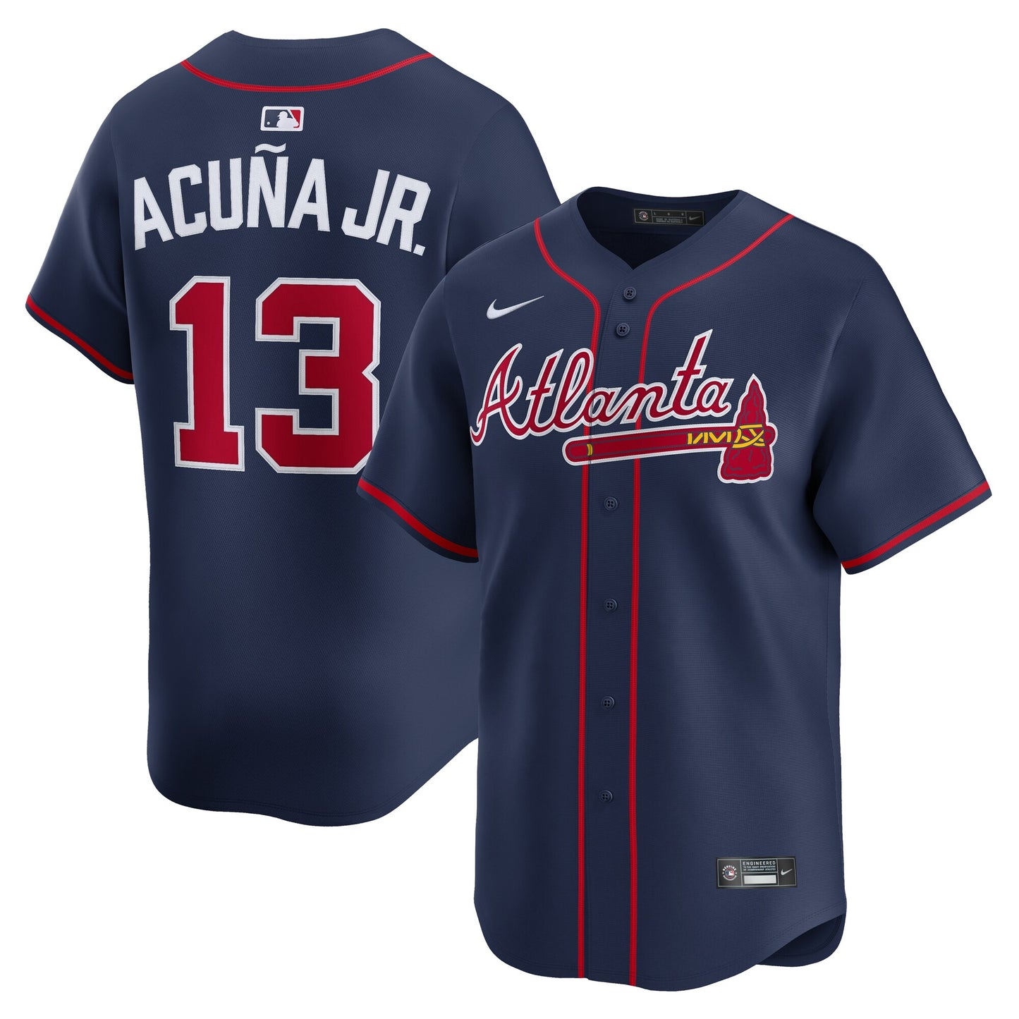 Ronald Acu�a Jr. Atlanta Braves Alternate Limited Jersey - Navy | Stitched Baseball Jersey TJS1466