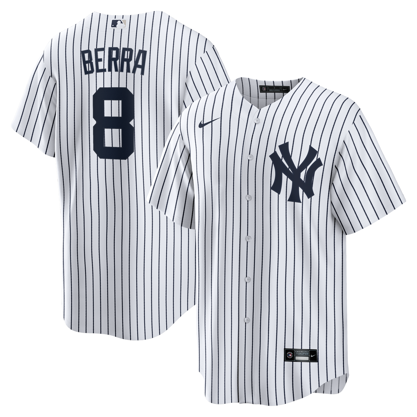 Yogi Berra New York Yankees Home Retired Player Replica Jersey - White | Stitched Baseball Jersey TJS1516