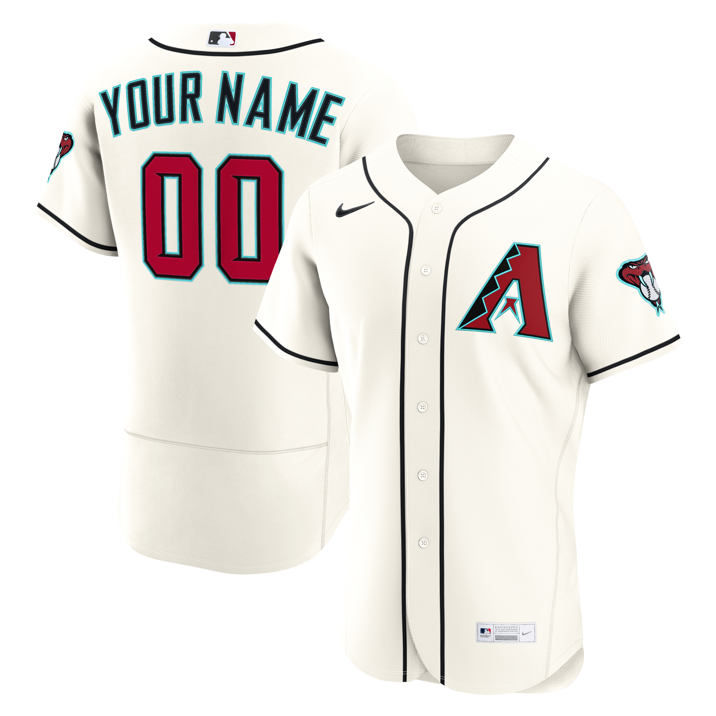 Arizona Diamondbacks Home Custom Jersey - Cream | Stitched Baseball Jersey TJS1446