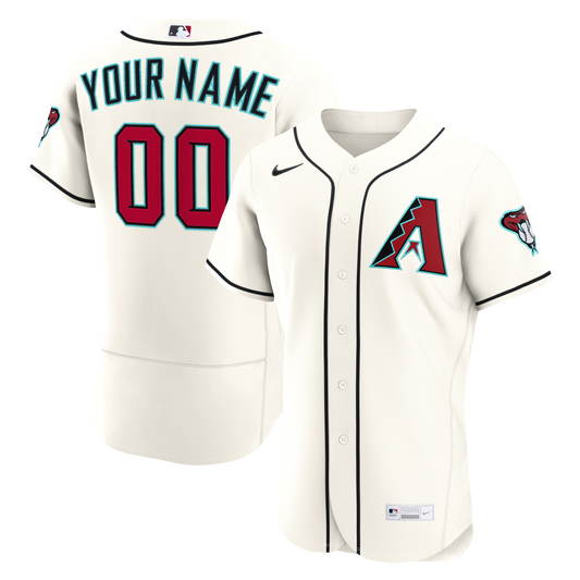Arizona Diamondbacks Home Custom Jersey - Cream | Stitched Baseball Jersey TJS1446