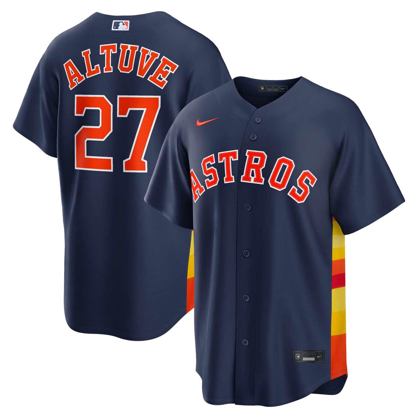 Jose Altuve Houston Astros Alternate 2 Replica Jersey - Navy | Stitched Baseball Jersey TJS1490