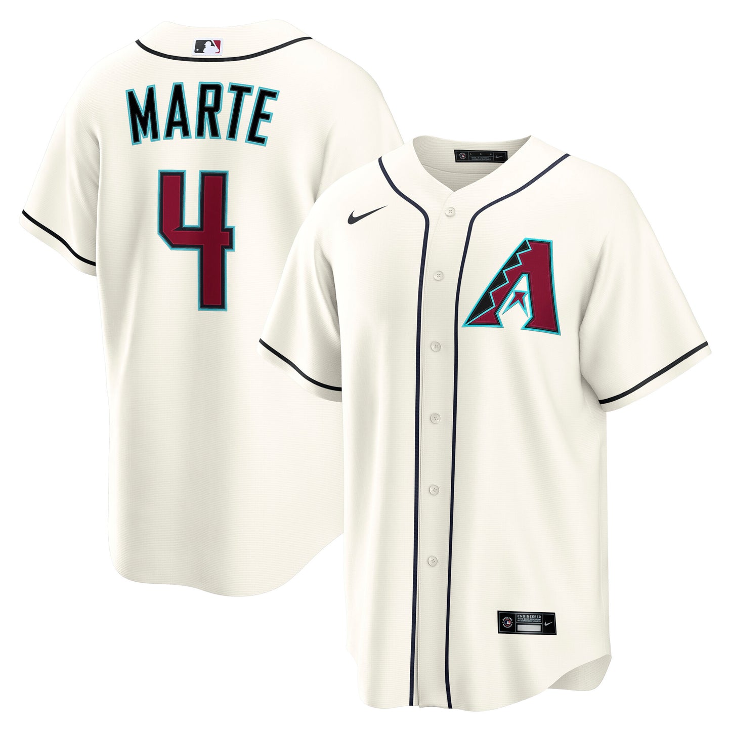 Ketel Marte Arizona Diamondbacks Home Replica Jersey - Cream | Stitched Baseball Jersey TJS1372