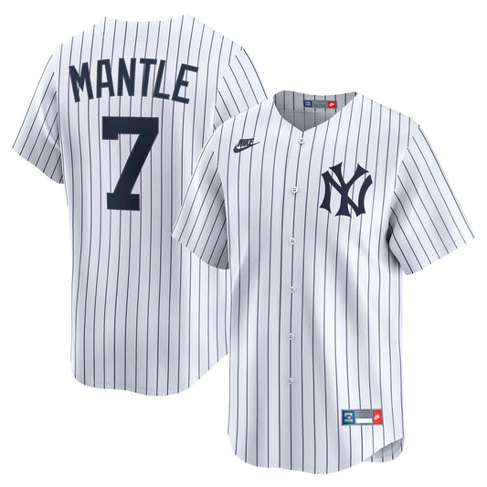 Mickey Mantle New York Yankees Throwback Cooperstown Collection Limited Jersey - White | Stitched Baseball Jersey TJS1493