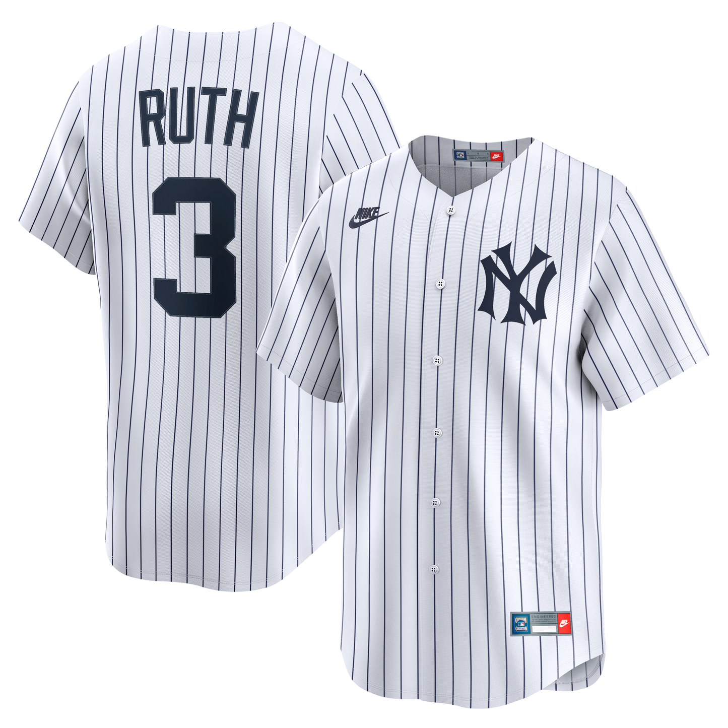 Babe Ruth New York Yankees Throwback Cooperstown Collection Limited Jersey - White | Stitched Baseball Jersey TJS1375