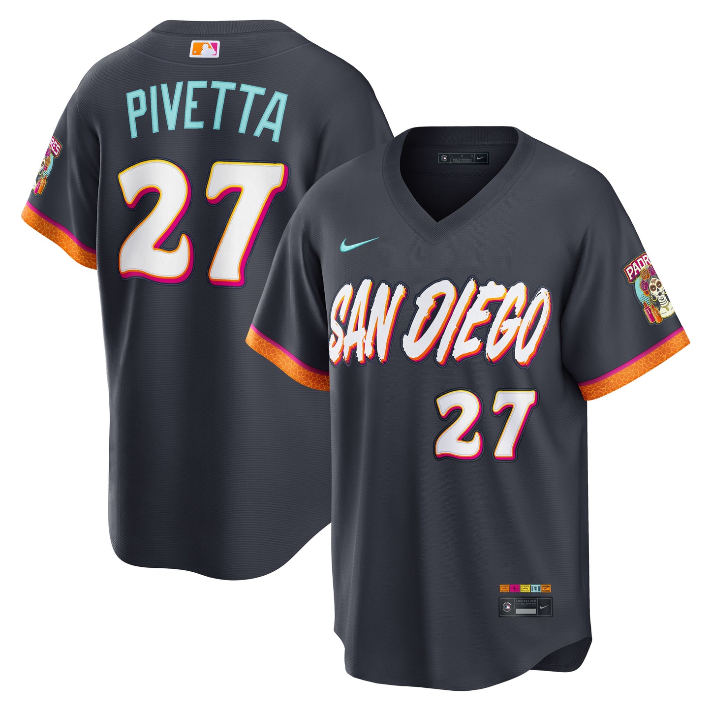 Nick Pivetta San Diego Padres 2026 City Connect Stadium Jersey - Obsidian | Stitched Baseball Jersey TJS1686