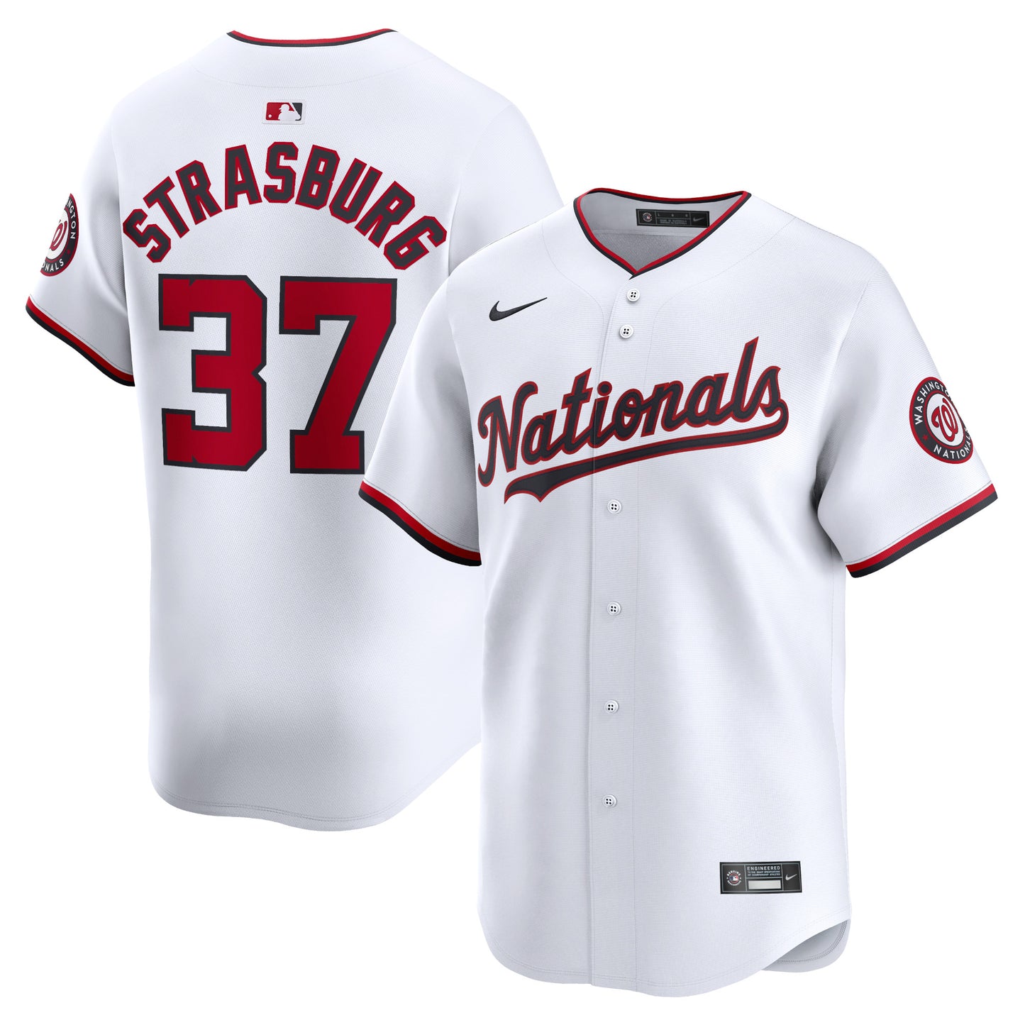 Stephen Strasburg Washington Nationals Home Limited Player Jersey - White | Stitched Baseball Jersey TJS1632