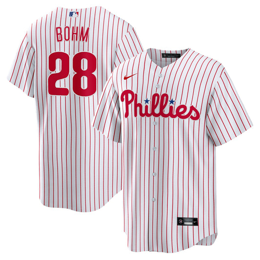 Alec Bohm Philadelphia Phillies Replica Player Jersey - White | Stitched Baseball Jersey TJS1658