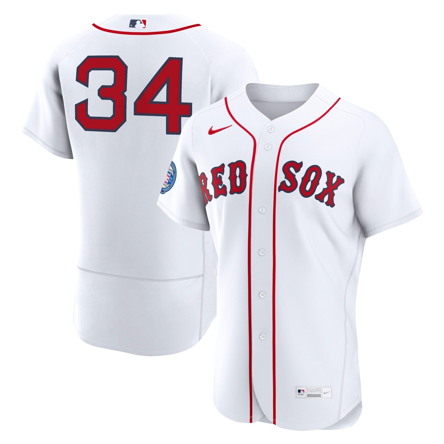 David Ortiz Boston Red Sox Home Retired 2022 Hall of Fame Patch Jersey - White | Stitched Baseball Jersey TJS1716