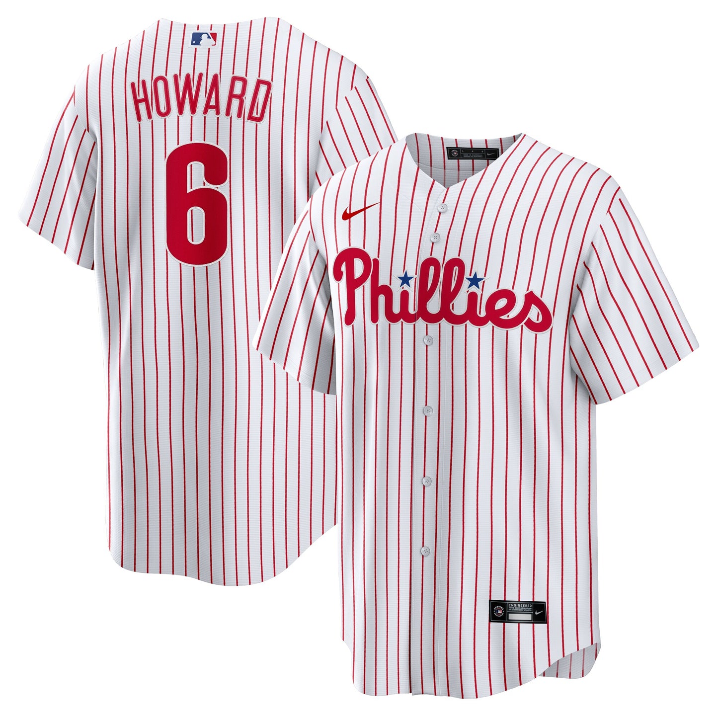 Ryan Howard Philadelphia Phillies Replica Player Jersey - White | Stitched Baseball Jersey TJS1652