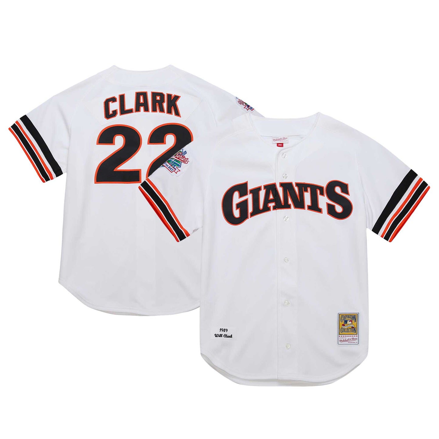Will Clark San Francisco Giants M & N Cooperstown Collection 1989 Jersey - White | Stitched Baseball Jersey TJS1684